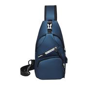 Focenat Sacoche Homme Bandouliere, Ajustable Sac à Poitrine avec Port de Chargement, Sling Bag, Sac Bandouliere Sac à Dos Petit, Sac à Dos de Voyage pour Randonnée Cyclisme Voyage Camping (Bleu)