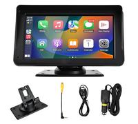 Focenat Stéréo de Voiture sans Fil Carplay et Android,Ecran Tactile 7" Écran partagé Poste Radio Voiture,Autoradio avec Bluetooth,Commande vocale,pour Navigation GPS,Bluetooth