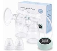 Focenat Tire Lait Electrique Main Libre, Tire lait manuel, Breast pump, Pompes à Seins Silencieux, avec Écran Tactile LED, 4 Modes & 9 Niveaux, Sans BPA, Idéal pour Voyages et Maison (Bleu)