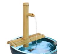 foci cozi, Fontaine à Eau en Bambou sans Pompe, Fontaine à Eau pour intérieur et extérieur, décoration de Jardin Zen pour Bureau, terrasse, Cour, 30,5 cm
