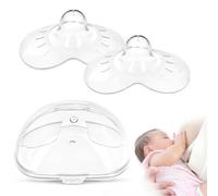 FOCJUK 2 Pièces Bout de Sein Allaitement,Bbout de sein mam,Prévient les irritations silicone souple ultra-fin, taille L