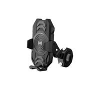 FOCKCPGEGV Support De Navigation Moto pour E10, Coque Argentée, Chargeur sans Fil 15W Sécurité Étanche Résistant Aux Chocs Support Plaque Navigation pour Moto(Black-1)