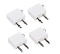 Focket Adaptateur de Casque d'avion, Double Convertisseur Mâle vers Femelle de 3,5 Mm pour Systèmes de Divertissement en Vol, Connecteurs Métalliques avec Utilisation en Voyage en Couple pour (4