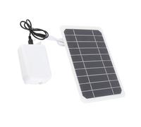 Focket Aerator de l'étang Solaire, Pompe à Air Solaire 2W avec une Batterie de 2000mAh Sauvegarde pour le Réservoir de Pêche Oxygénatrice Extérieur Petit Poisson de Poisson Réservoir d'origine