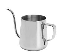 Focket Bouilloire à Col de Cygne, Poignée Ergonomique à Extraction Uniforme en Acier Inoxydable 304, Bouilloire à café, avec Couvercle Amovible pour la Maison, le Bureau, le café, le Camping (250ML