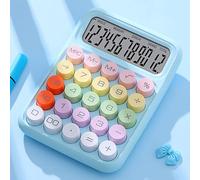 Focket Calculateur de Clavier Mécanique, Touchés Colorés, Clavier Numérique, Fonctions Scientifiques, Matériau ABS, avec Une fonctionnalité de Standard pour Le Bureau de l'école à Domicile (Bleu