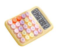 Focket Calculateur de Clavier Mécanique, Touchés Colorés, Clavier Numérique, Fonctions Scientifiques, Matériau ABS, avec Une fonctionnalité de Standard pour Le Bureau de l'école à Domicile (Jaune