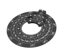 Focket Cercle des Cinquièmes Roues, Tableau d'accords de Guitare au Design Innovant, Outil d'apprentissage de la Guitare avec Sac de Rangement à Base de Pin en Aluminium pour Basse Piano (BLACK)