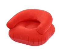 Focket Chaise Gonflable pour Adulte, Chaise Longue Gonflable Floquée en PVC Portable en Forme de U, canapé Paresseux D'extérieur d'une capacité de Poids de 198 LB pour la Maison (Rouge)