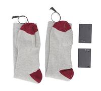 Focket Chaussettes Chauffées, Chaussettes électriques pour Hommes Femmes avec une Conception Portable Chauffante à Batterie pour les Voyages d'hiver Camping Ski (GREY)
