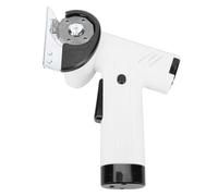 Focket Ciseaux électriques, coupee-carton électrique sans Fil Rechargeable, coupee-boîte Portable Léger avec Lumière LED et Affichage, Lames, Câble USB pour Tapis, Cuir, Tissu (WHITE)