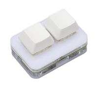 Focket Clavier à 2 Touches, Touches Macro de Programmation, Mini Clavier rétroéclairé RVB, Jeu Mécanique à Une Main avec Câble USB de Type C pour OS X (White)
