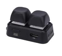 Focket Clavier Mécanique Macro à 2 Touches, Tourne-Page à Distance sans Fil avec Rétroéclairage RVB Personnalisable et Design Ergonomique, pour Smartphones, Tablettes (Noir)