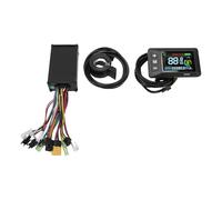 Focket Contrôleur de Moteur électrique, contrôleur de Moteur sans balais étanche 15 A 36 V/48 V, kit vélo électrique avec écran Couleur LCD, accélérateur 130X pour véhicule