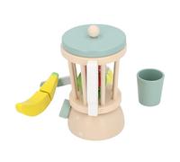 Focket Cuisine de Jeu, Ensemble de Jouets Mélangeur en Bois 7 Pièces, Ensemble de Cuisine pour Enfants, Accessoires de avec Presse-Agrumes et Coupe-Fruits pour Les âges de 3 Ans et Plus