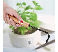 Focket Des Crochets de Racine de bonsaï Robustes pour Desserrer et Développer Des Racines, Des Outils de Jardin Confortables pour les Poignées en Bois pour Maximiser la Force et le Confort, en Fer