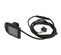Focket Écran LCD de Vélo électrique, 24 V 36 V 48 52 Universel avec Connecteur SM, écran LCD de Vélo, de électrique avec Vitesse d'installation de 22,2 Mm, Niveau de Batterie, Kilométrage pour