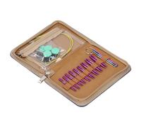 Focket Ensemble d'Aiguilles à Tricoter Interchangeables, Poignée Ergonomique pour Mains Arthritiques, Ensemble d'Aiguilles à Tricoter Circulaires, Aiguilles à avec Câbles Flexibles, Sac de