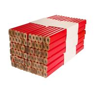 Focket Ensemble de 72 Crayons de Menuisier, Design Octogonal en Bois, pour