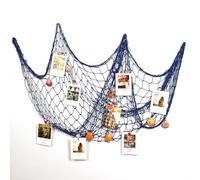 Focket Filet de pêche décoratif Nautique, Conception en Corde de Coton pour Suspendre des Photos et des Coquillages, sur Le thème de la Méditerranée, pour la décoration Murale