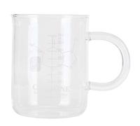 Focket Fit -Cup -Borosilicate Glass Cups avec Mesure et échelle de Poignée pour les Amateurs de Chimie et les Amoureux des Sciences 16oz