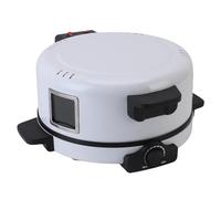 Focket Fours à Pizza, Fabricant de Pizzas électriques de Comptoir de 12 Pouces 2000w avec Assiette de Cuisson Antiadhésive et Fenêtres, Chauffe jusqu'à 440 ℃ Pizza Intérieure (Prise UE)