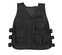 Focket Gilet Tactique pour Enfants, équipement de Protection pour Enfants pour Le tir en Plein air, Gilet Militaire Respirant Ajustable pour l'entraînement Tactique (L pour 12 à 36 Mois)