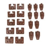 Focket Glissières de Tiroir, 10 Jeux de Glissières de Tiroir à Montage Central en Plastique, de à Montage Central avec 30 Vis et Tournevis pour Commodes, Tables de Nuit, Armoires