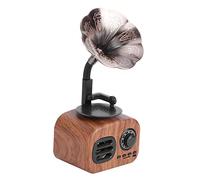 Focket Haut-Parleur Bluetooth Rétro, Design Vintage, Son Stéréo, Batterie Rechargeable, Haut-Parleur Bluetooth Portable, sans Fil avec Emplacement pour Carte Mémoire pour la Maison, Le Bureau, Les