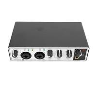 Focket Interface audio USB pour l'enregistrement, le streaming et le podcasting, avec XLR, table de mixage audio 24 bits/192 kHz, alimentation fantôme 48 V, équipement de studio (noir blanc)