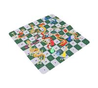 Focket Jeu de société Serpents et échelles, Ensemble Portable Léger en Caoutchouc pour 2 à 4 Joueurs Jeu de société Ludo de Parchis avec Sac de Rangement et Pièces pour la Maison, Les Voyages, Le