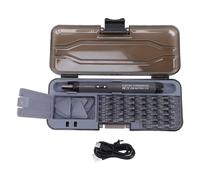 Focket Jeu de Tournevis de Précision, Mini Kit D'Outils de Réparation Rechargeable, Tournevis électrique en Forme de Stylo sans Fil avec 38 Embouts, 6 Outils de Levier, Couple