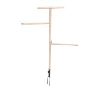 Focket Jouet de Perchoir de Poulet, Support de Perche de Poussin en Bois avec Bouchon Moulu en Métal pour Coopér