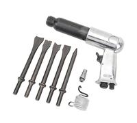 Focket Kit de Marteau Pneumatique, Ensemble de Burins à Air Légers Anti-vibrations à Changement Rapide, Marteau Pneumatique avec 4 ou 5 Burins pour la Réparation Automobile et la Coupe du Métal (#3)