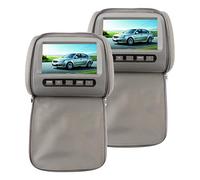 Focket Lecteurs Vidéo D'appui-tête de Voiture, 2 Pièces 7 Pouces HD Numérique Écran Tactile Lecteur DVD, Support D'appui-tête, Téléviseurs Siège Arrière, Focketxa6tyg3f20 Gris