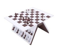 Focket Livre d'échecs imprimé en 3D, Jeu d'échecs magnétique de Voyage avec aimants intégrés pour Adultes et Enfants, échiquier Pliable en Forme de Livre pour la Maison, Bureau et