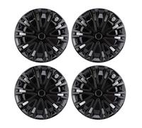 Focket Lot de 4 Enjoliveurs de 15 Pouces, Protection Intégrale, Style élégant, Universels, à Clipser, pour Jantes R15, pour la Plupart des Voitures, Camions et SUV. (Black)
