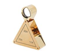 Focket Loupe Pliante, Grossissement 10X 15X 20X, Loupe de Poche Portable, de Lecture pour Personnes âgées avec Sac de Rangement pour la Lecture du Champ d'inspection des Bijoux