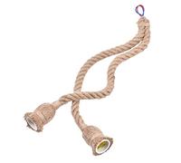 Focket Lumière de Corde de Chanvre Vintage, Lampe de Plafond Vintage, Lustre créatif Suspension plafonnier lumière, Suspension plafonnier sans Ampoule(Double têtes)