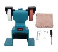 Focket Meuleuse D'établi 200W,Polisseuse-ponceuse électrique 7000 Tr/min avec 2 Disques à Meuler, Affûteuse de Couteaux, Idéale pour le Bricolage, le Travail du Métal, la Bijouterie