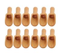 Focket Mini Cuillères en Bois, Bois Massif sans Déformation, Petites Cuillères Compactes en, Cuillère à épices avec 12 Pièces pour épices, Farine, Bain, Sel, Bonbons, Cuisson