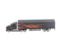 Focket Modèle de Camion Porte-conteneurs, Construction en Métal moulé sous Pression avec Un Design Réaliste de Semi-Camion et de Remorque, Jouet à 18 Roues avec Système de Remorque Amovible pour