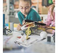 Focket Modèle de Moteur Stirling, Kit d'expérimentation de Physique éducative de Moteur à Air Chaud de 3 700 TR/Min, Mini à Vapeur avec Accessoires de Lampe à Alcool pour Les Enseignants de