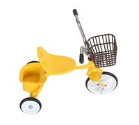 Focket Modèle de Tricycle en Métal, Jouet de Vélo Miniature à Trois Roues avec Un Design Réaliste et des Pédales Rotatives pour étagère de Bureau, Bibliothèque, Décoration d'armoire (Yellow)