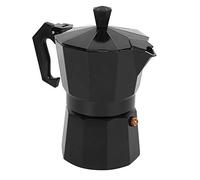 Focket Moka Pot, Machine à Expresso sur Cuisinière en Aluminium de 300 Ml, 6 Tasses, Machine à Expresso avec Poignée Ergonomique pour Cuisinière électrique à Gaz, Usage Domestique et de Bureau (BLACK)
