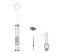 Focket Mousseur à Lait électrique Portatif à 3 Vitesses, Mélangeur de Boissons Rechargeable avec Batterie de 1200 MAh, Fouet en Acier Inoxydable pour Cappuccino, Latte, Poudre de Protéines, Matcha,