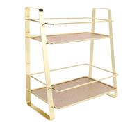 Focket Organisateur de Salle de Bain à 2 Niveaux pour comptoir, étagère métallique pour Produits de Soin de la Peau, étagère de Rangement pour lotions et Maquillage