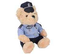 Focket Ours de en Peluche, Design d'officier de la Circulation, Peluche Douce, Rembourrage en Coton PP, Uniforme de Flic, Animal en avec Décoration de Voiture pour Cadeaux d'anniversaire, Jouets