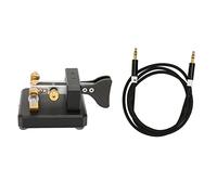 Focket Palette de Code Morse W à Double Palette en Acier Inoxydable avec Amortissement Magnétique Réglable, Contacts en Argent Pur pour la Communication Radio, Pratique du Morse, Activités de