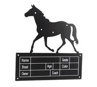 Focket Panneau de Stand à Cheval en Métal, élégant Remplissage en Métal de Cheval en Métal Panneau de Stand de Cheval Plaque de Nom de Stand de Cheval avec, identité Personnalisée